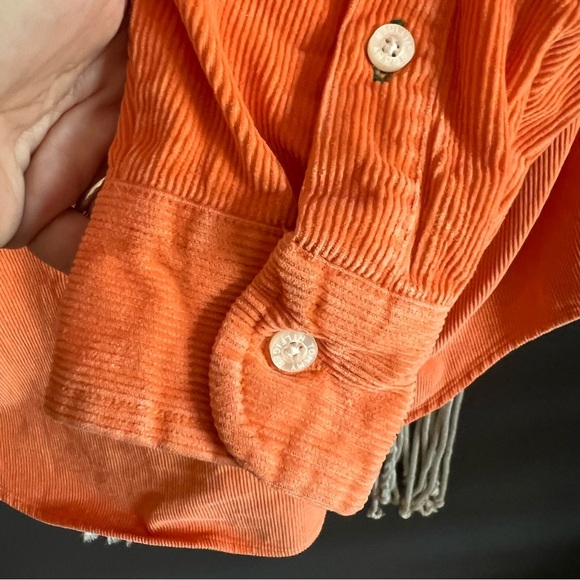 Tommy Hilfiger Men’s Heavy Weight Orange Corduroy Button Down/Jacket Size M - Picture 4 of 6